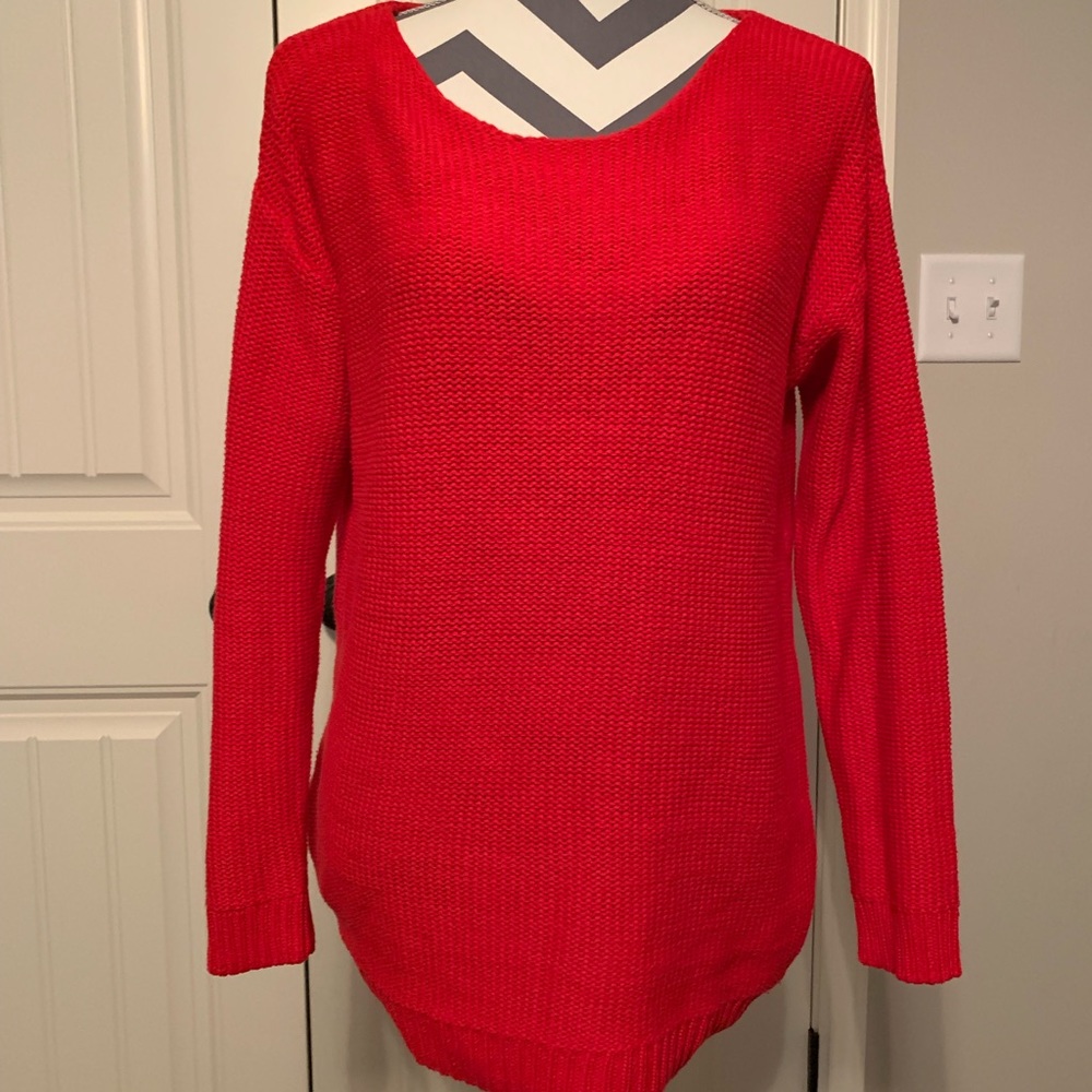 Red sweater very heavy Material